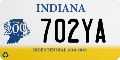 IN license plate 702YA