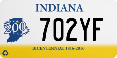 IN license plate 702YF