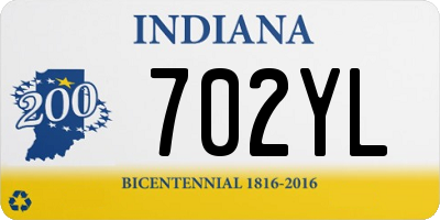 IN license plate 702YL