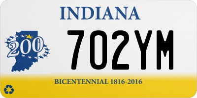 IN license plate 702YM