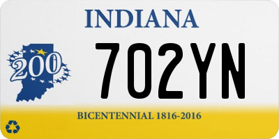 IN license plate 702YN