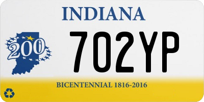IN license plate 702YP