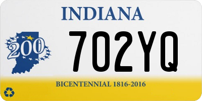 IN license plate 702YQ