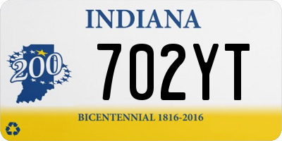 IN license plate 702YT