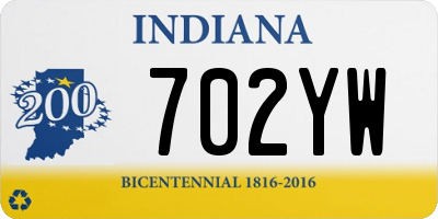 IN license plate 702YW