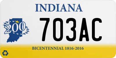 IN license plate 703AC