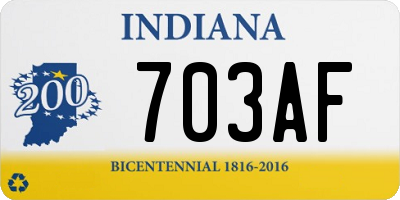 IN license plate 703AF