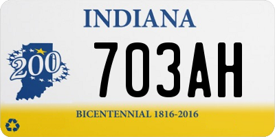 IN license plate 703AH