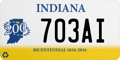 IN license plate 703AI