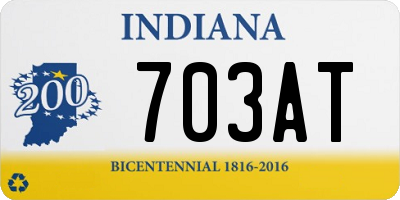 IN license plate 703AT