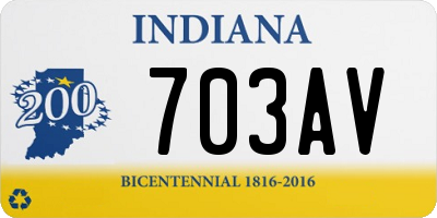 IN license plate 703AV