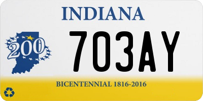 IN license plate 703AY