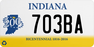IN license plate 703BA