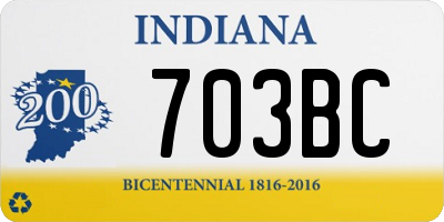 IN license plate 703BC