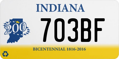 IN license plate 703BF