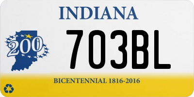 IN license plate 703BL