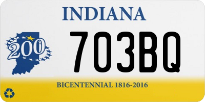IN license plate 703BQ