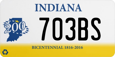 IN license plate 703BS