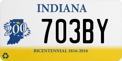 IN license plate 703BY