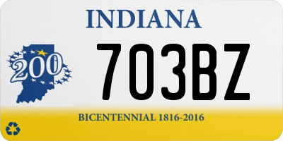 IN license plate 703BZ