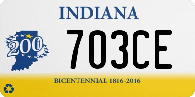 IN license plate 703CE