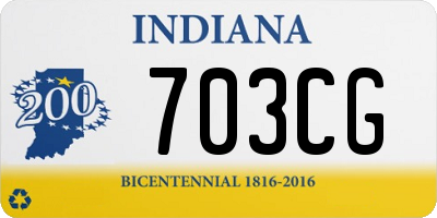 IN license plate 703CG