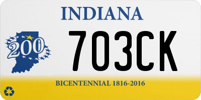 IN license plate 703CK