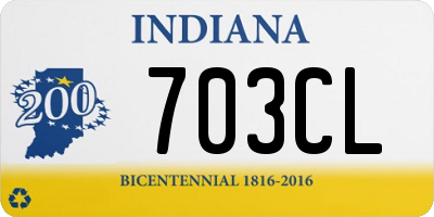 IN license plate 703CL