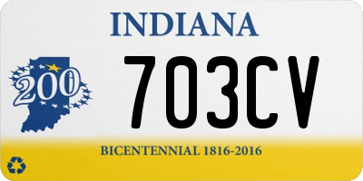 IN license plate 703CV