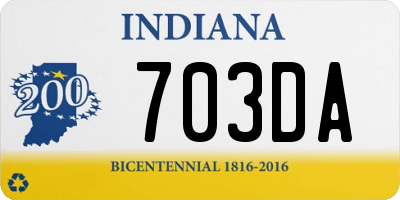 IN license plate 703DA