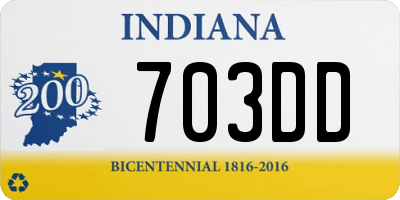 IN license plate 703DD