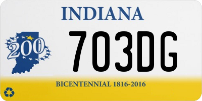 IN license plate 703DG