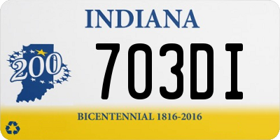 IN license plate 703DI