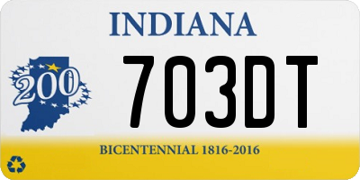 IN license plate 703DT