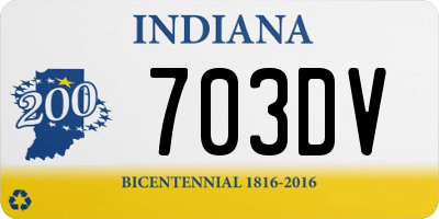 IN license plate 703DV