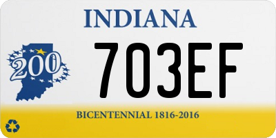 IN license plate 703EF