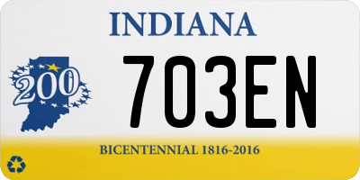 IN license plate 703EN
