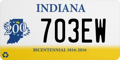 IN license plate 703EW