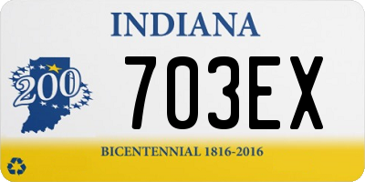 IN license plate 703EX