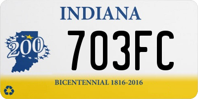 IN license plate 703FC