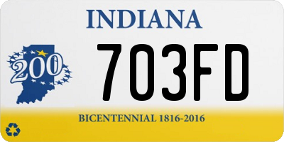 IN license plate 703FD
