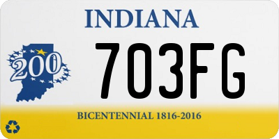 IN license plate 703FG