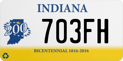 IN license plate 703FH