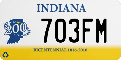 IN license plate 703FM