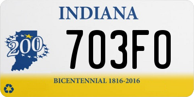 IN license plate 703FO