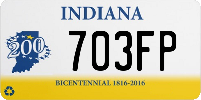 IN license plate 703FP