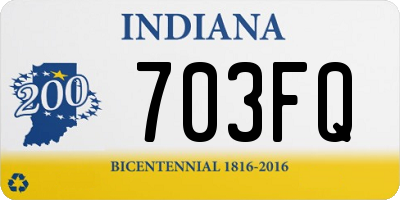 IN license plate 703FQ