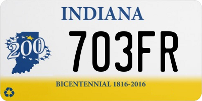 IN license plate 703FR