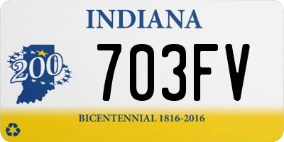 IN license plate 703FV