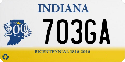 IN license plate 703GA